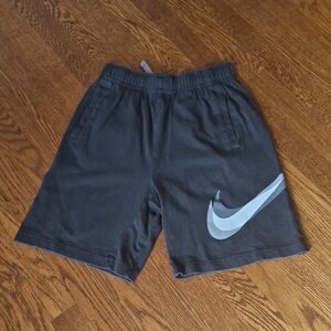 Nike Charcoal Gray Shorts with Silver Swoosh